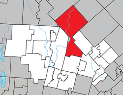 Location within Les Laurentides RCM