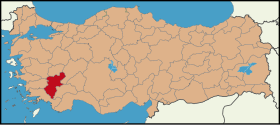 Localisation de Denizli (province)