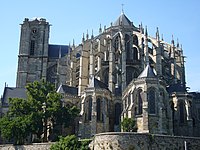 Chevet de la cathédrale Saint-Julien, Le Mans.