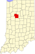 State map highlighting Carroll County