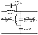 mm′-type low-pass filter series half section