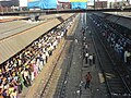 Borivali station during peak hours