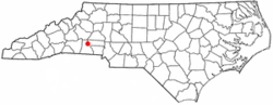 Location of Belwood, North Carolina