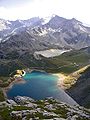 Agnel Lake and Serrù Lake from the Nivolet Pass