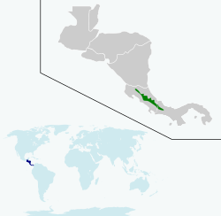 Distribución geográfica del colibrí insigne