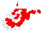 County distribution map.