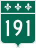 Route 191 marker