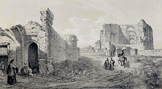 Ruins of Arg, Eugène Flandin 1840.