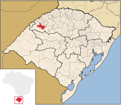 Location in Rio Grande do Sul state