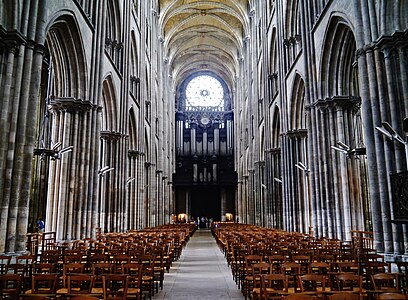 The nave, looking toward the west front