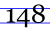 Horizontal guidelines with a one fitting within lines, a four extending below guideline, and an eight poking above guideline