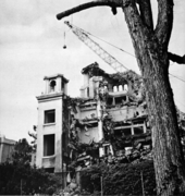 Demolition of Throop Hall in 1973