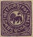 Snow lion stamp issued in 1912