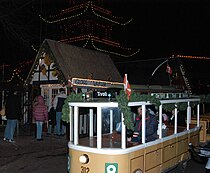 The Vaffelbageriet in Tivoli at night