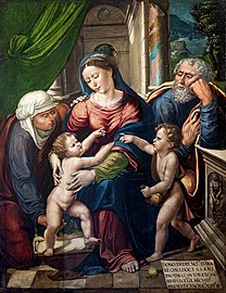 La sainte famille avec sainte Anne et saint Jean-Baptiste - Karsten van Limbo