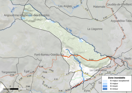 Carte des zones inondables.