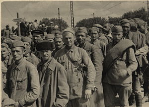 Soviet prisoners at Lamsdorf