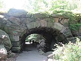 Boulder bridge in the North Woods of Central Park