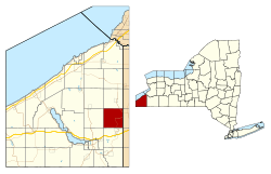 Location within Chautauqua County and New York