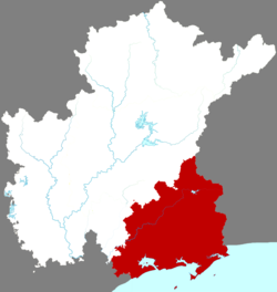 Location of Dianbai in Maoming