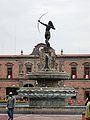 Close up of Diana statue and fountain