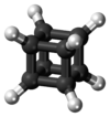 Ball-and-stick model of cubane