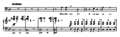 Image 32The opening bars of the Commendatore's aria in Mozart's opera Don Giovanni. The orchestra starts with a dissonant diminished seventh chord (G# dim7 with a B in the bass) moving to a dominant seventh chord (A7 with a C# in the bass) before resolving to the tonic chord (D minor) at the singer's entrance. (from Classical period (music))