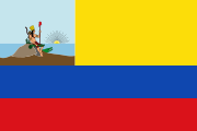 Bandeira da Primeira República de Venezuela, en 1811.