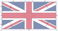 תבנית עיצובו של הדגל ביחס של 1:2