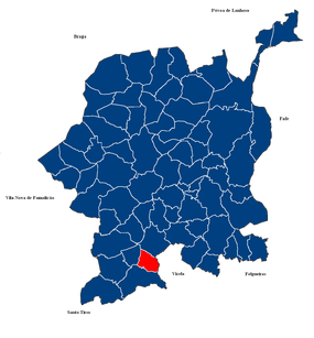 Localização no Município de Guimarães