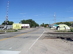 Looking east on A Street in Glendo, July 2010