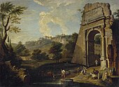 View of the Titus Arch and Palatine in Rome; 1710s, oil on canvas, 73 × 100 cm, Hermitage Museum.