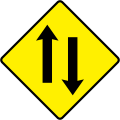 W 080 Two-way Traffic