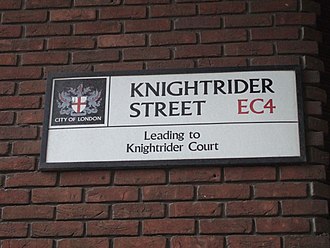 Knightrider Street sign, London
