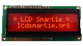 Orange LCD mounted on the LCD Smartie official hardware