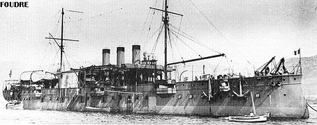 Foudre, the first seaplane carrier circa 1914.