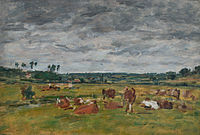 Landscape with Cows (1881), Museum of modern art André Malraux - MuMa:マルロー美術館