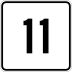 Route 11 marker