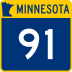 Trunk Highway 91 marker