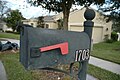 A typical mailbox in the United States