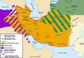 Ottoman Empire (1299–1922 AD), Safavid Iran (1501–1736 AD), Khanate of Khiva (1511–1920 AD), Khanate of Bukhara (1500–1785 AD) and Mughal Empire (1526–1857 AD) in 1501-1722 AD.