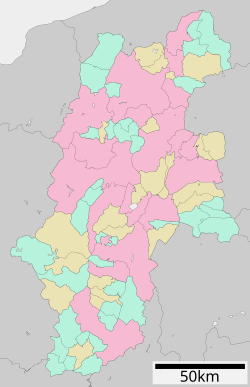 下久堅の位置（長野県内）