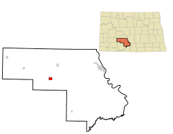Location of Almont, North Dakota