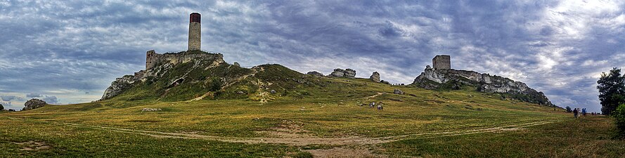 Panorama zamku w Olsztynie