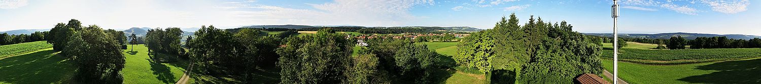 360° Panorama vom Aussichtsturm Pleigne