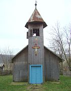 Wooden church in Țiptelnic