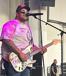 Rome Ramirez, lead singer of Sublime with Rome, performs at PNC Bank Arts Center in New Jersey on August 17, 2023.