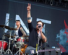 Saint Asonia performing at the Rock on the Range in 2015