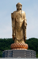 Spring Temple Buddha, the world's second tallest statue, overall 128 m (420 ft) in height, completed 2002, China.