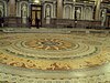 Minton floor, central roundel, this contains The Royal Coat of Arms used by Queen Victoria